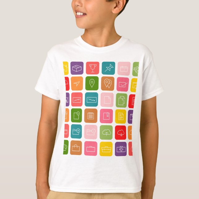 Camiseta vector de iconos (Anverso)