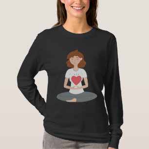 Camiseta Vector De La Pose De Yoga Para Joven