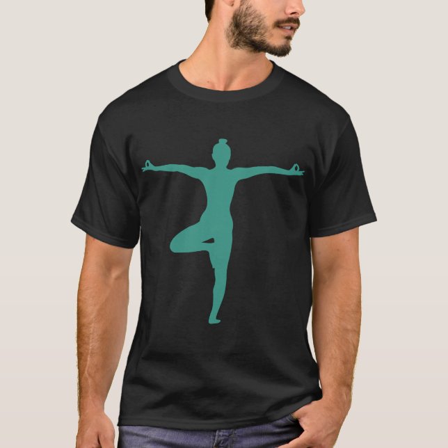 Camiseta Vector de manga de árbol de yoga (Anverso)