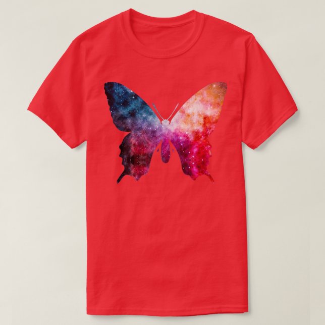 Camiseta Vector de mariposa galaxia (Diseño del anverso)