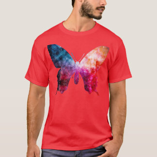Camiseta Vector de mariposa galaxia