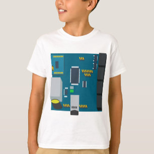 Camiseta vector de nodo dtn de dos plataformas amphisbaena
