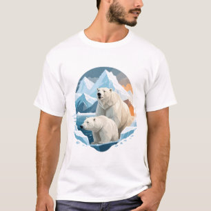 Camiseta Vector de Oso Polar Arte Animal Majestuoso Natural