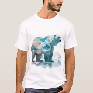 Camiseta Vector de Oso Polar Arte Animal Majestuoso Natural