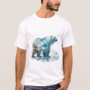 Camiseta Vector de Oso Polar Arte Animal Majestuoso Natural