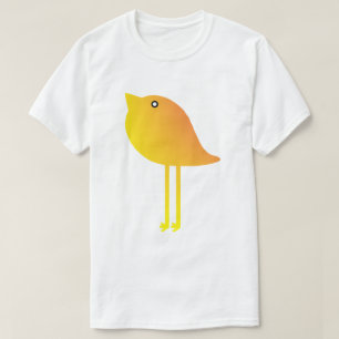 Camiseta Vector de pájaro amarillo