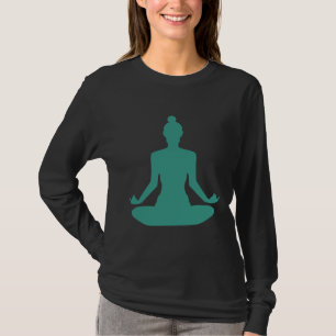 Camiseta Vector de posición de yoga de Lotus