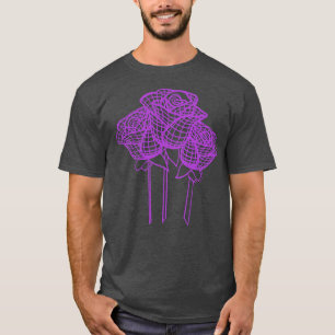 Camiseta Vector de Rosas púrpura de malla encantada