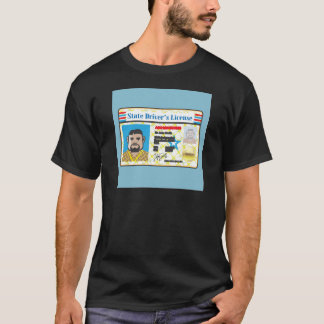 Camiseta Vector del carnet con foto del hombre de la