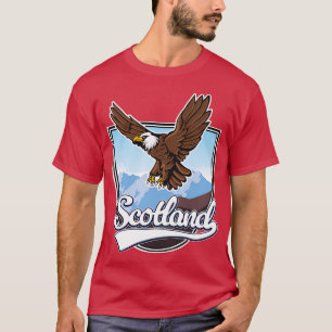 Camiseta Vector del paisaje del águila de Escocia