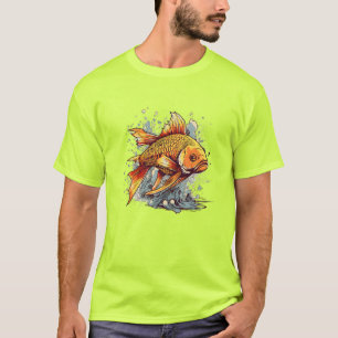 Camiseta Vector e ilustrador de diseño de arte del pescado 