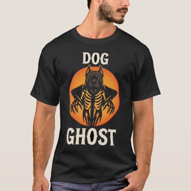 Camiseta Vector Fantasma de Perro Halloween Horror (Anverso)