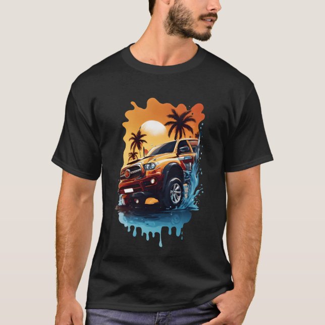Camiseta Vector illustration car wallpaper design friend re (Anverso)