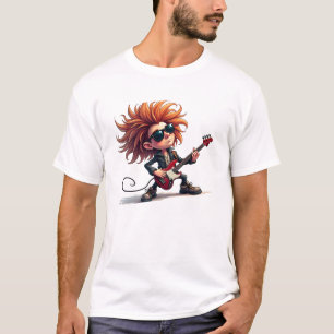 Camiseta Vector personalizado de Guitarista en línea y rell