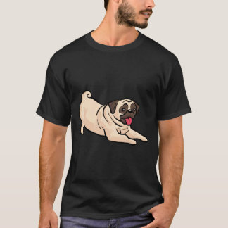 Camiseta Vector Pug Lindo Clásico 362
