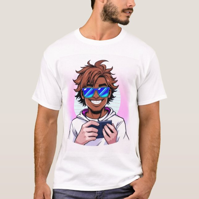 Camiseta Vector Retro Gamer de los 80 al Estilo Va (Anverso)