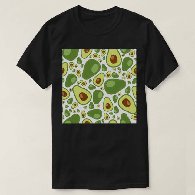 Camiseta Vector sin costura de aguacate (Diseño del anverso)