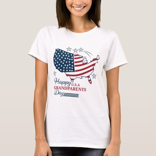 Camiseta Vector USA del Día de los Abuelos 2025 (Anverso)