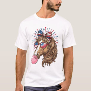 Camiseta Vector Vintage de Chicle de Caballo Patri