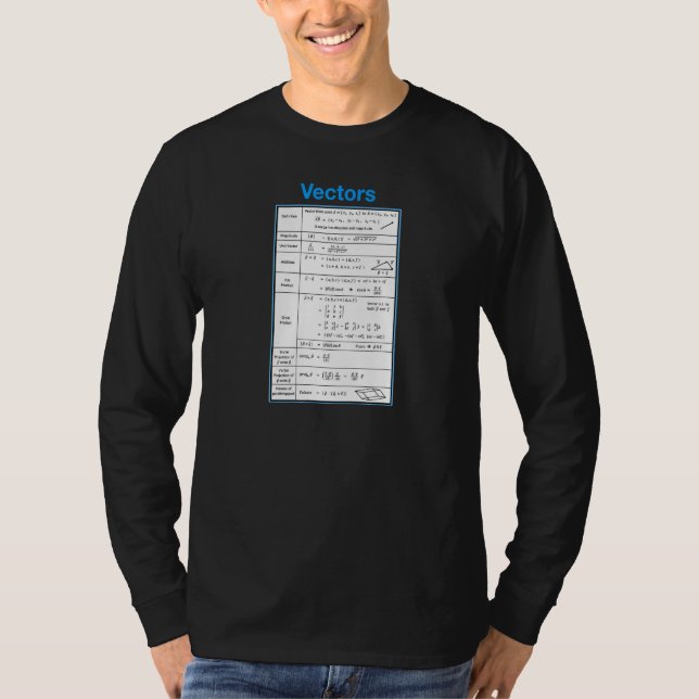 Camiseta Vectores matemáticos educativos (V2) (Anverso)