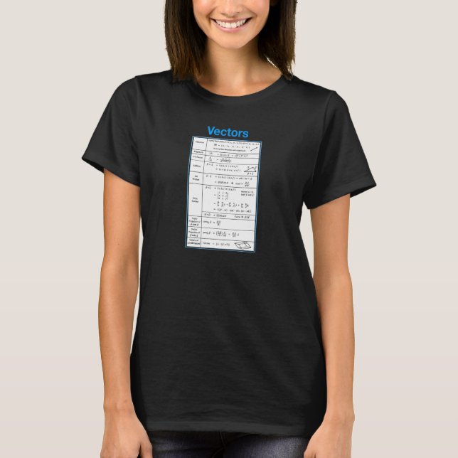 Camiseta Vectores matemáticos educativos (V2) (Anverso)