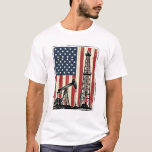 Camiseta vectorial de bandera americana vintage de