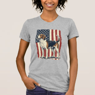 Camiseta vectorial de bandera patriótica de sabues
