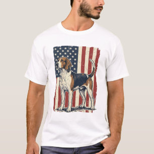 Camiseta vectorial de bandera patriótica de sabues