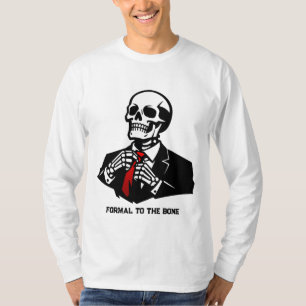 Camiseta Vectorial de Esqueleto con Traje – Minima
