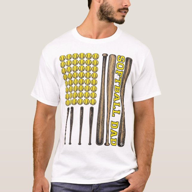 Camiseta Vectorial de Murciélago y Pelota de Softb (Anverso)