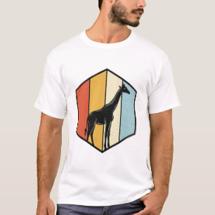 Camiseta Vectorial de Safari Geométrico de Jirafa