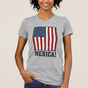 Camiseta vectorial patriótica de la bandera de Mer
