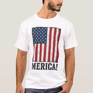 Camiseta vectorial patriótica de la bandera de Mer