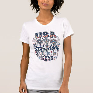 Camiseta vectorial patriótica USA Deja libertad ll