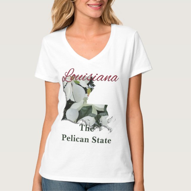 Camiseta Vee-Tee básico para mujeres - LOUISIANA (Anverso)