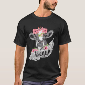 Camiseta Vega Funny Cow Con Regalo De Cabeza De Flor