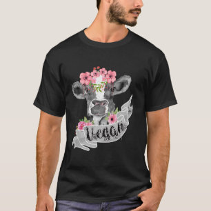 Camiseta Vega Funny Cow Con Regalo De Cabeza De Flor