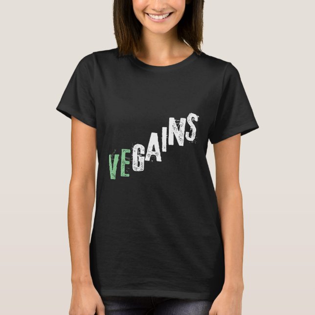 Camiseta Vegaina Gimnasio Inspiración Texto Vegan Gimnasio (Anverso)