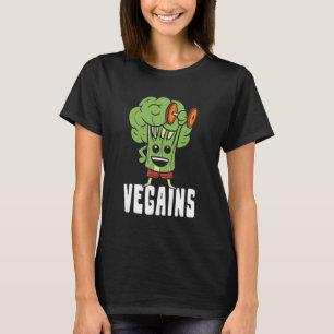 Camiseta Vegains Vegan Bodybuilder Gym Veggie Bodybuilding