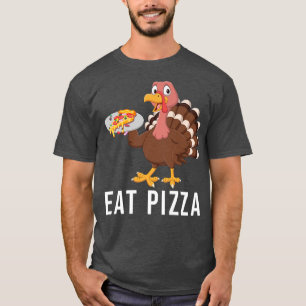 Camiseta Vegan Acción de Gracias Turquía come pizza no come
