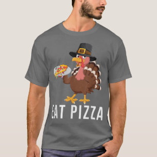 Camiseta Vegan Acción de Gracias Turquía come pizza no come