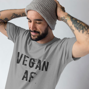 Camiseta Vegan AF Funny Gris Oscuro