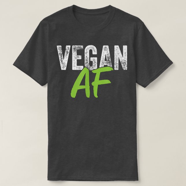 Camiseta Vegan AF Funny Vegetarian Planta de Alimentos (Diseño del anverso)
