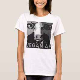 Camiseta Vegan AF Pop Art Tshirt en blanco y negro