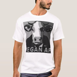 Camiseta Vegan AF Pop Art Tshirt en blanco y negro