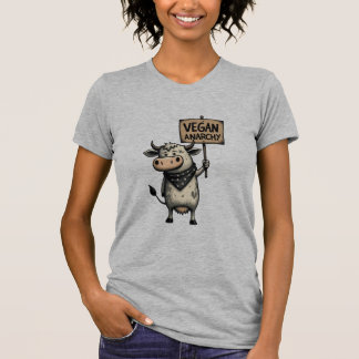 Camiseta Vegan Anarchy – Rebel Cow Protest