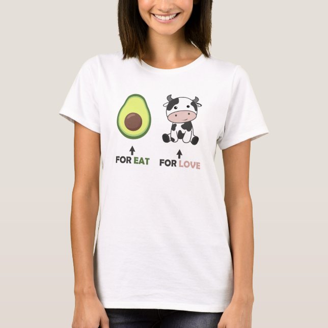 Camiseta Vegan Animal Lover Vegan Aguacate (Anverso)