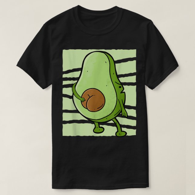 Camiseta Vegan avocado butt Fleitarian Vegetarian  (Diseño del anverso)
