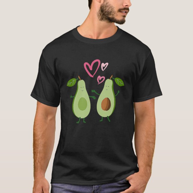 Camiseta Vegan Avocado You Are My Better Half Valentine's D (Anverso)