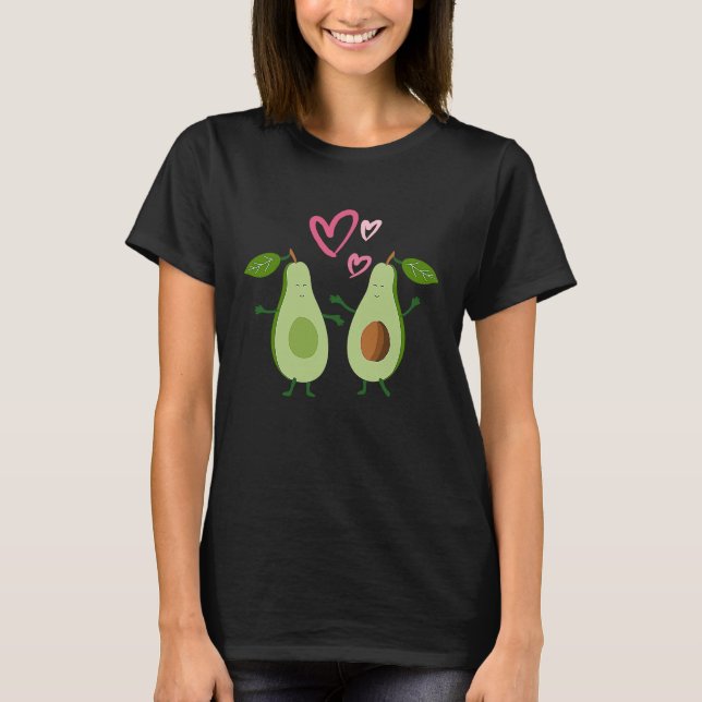 Camiseta Vegan Avocado You Are My Better Half Valentine's D (Anverso)
